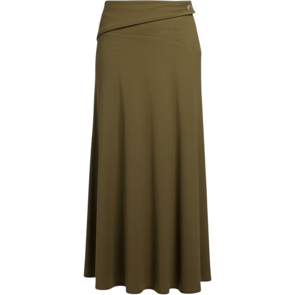 Vintage 1990s Cedars Wool Blend Maxi Skirt Size 8 Asymmetrical Wrap Waist Brown